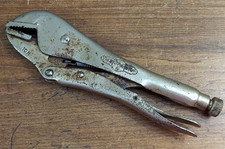 Vtg 1950s Vise Grip Petersen Dewitt Locking Pliers Straight Jaws 10R Made In USA