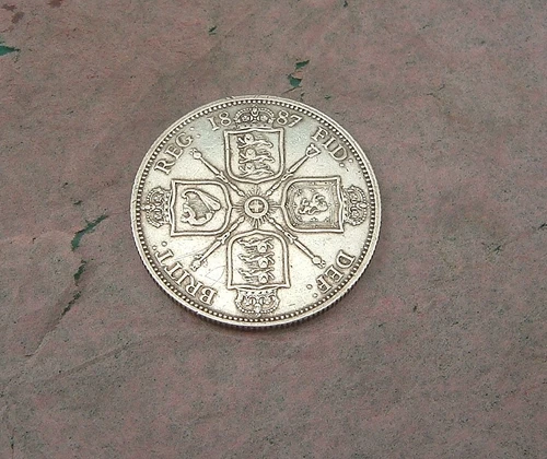 Photo of a 1887 Victoria Florin from an eBay listing that sold on Jul 7, 2026