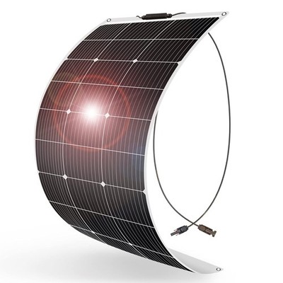 Flexibles Solarpanel DOKIO 100W 12V ETFE TPT Montagelö