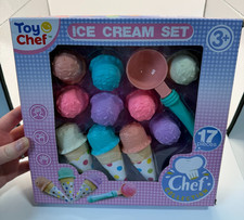 NEW Toy Chef Ice Cream Shop Playset 17 Pieces Ages 3 
