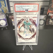 Panini Flawless 2024 Tyreek Hill Frame Signatures Ruby FFS-TH 1/1 Auto PSA 10