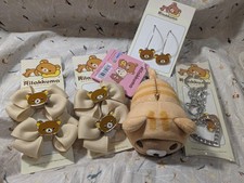 NWT San-x Rilakkuma Plush, Keychain/Bag Charm, Earrings, Hair Acc Lot Of 5
