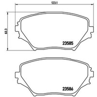 Bremsbelagsatz Brembo P 83 055, Vorne