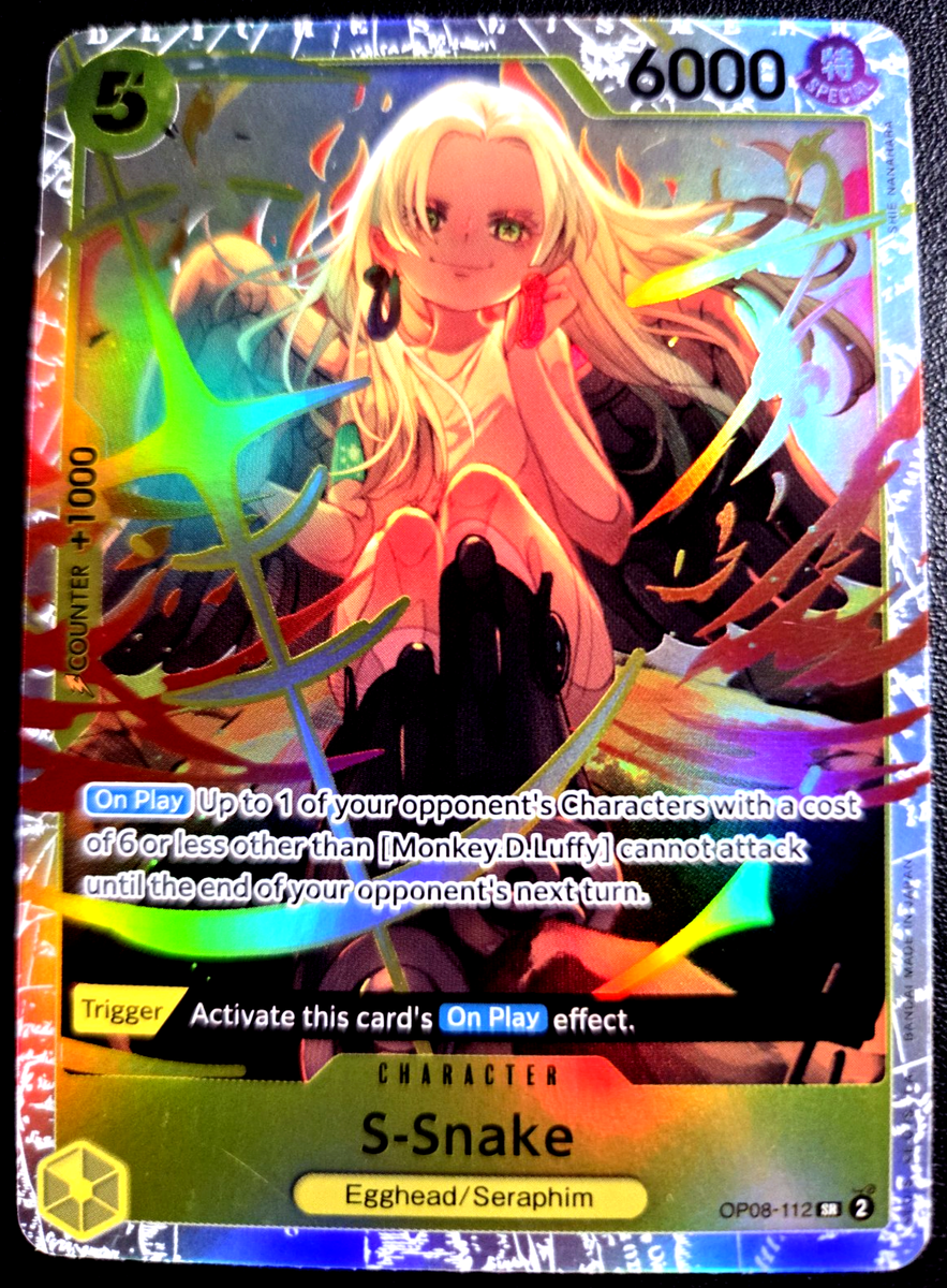 S-Snake OP08-112 SR ONE PIECE Tcg Card Game NM YELLOW | eBay