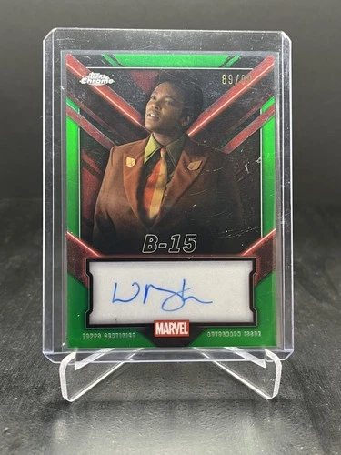 2025 Topps Chrome Deadpool Wunmi Mosaku as B-15 Autograph Green 89/99 #TC-WB