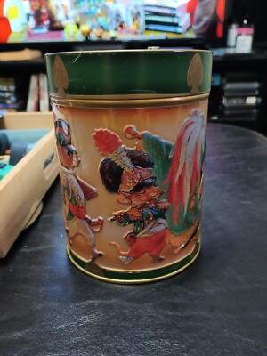 Lambertz~German~Musical Tin~Music:Silent Night~Featuring Marching Mice~Pre-Owned