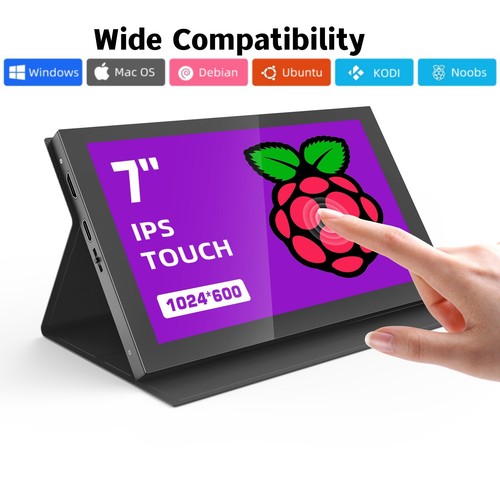 7in 1024x600 HDMI Monitor Computer Gaming Touch Screen Display for Raspberry Pi - Picture 2 of 13