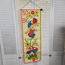 Vintage Growth Chart, SO BIG Height Chart, Nursery Decor, Vintage Gnome and Mush