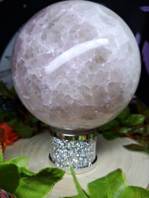Schöne druzy rosa Amethyst Kristallkugel 2,51 kg 12,2 cm + Halter