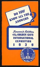 1939 GGIE Golden Gate Expo "Do You Know All the Answers?" Childcraft Booklet 20p
