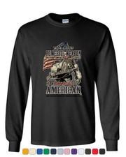 A Patriotic American Long Sleeve T-Shirt 4th of July USA American Flag Tee