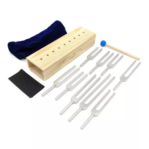 9x Solfeggio Tuning Fork Set with Voice Box for Yoga DNA Healing Sound Therapy - Picture 15 of 15