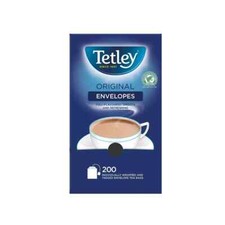TETLEY Tea Bags SACHETS Individual ENVELOPED Tagged Bag BLACK TEA Boxed x 200 0.09 per strip