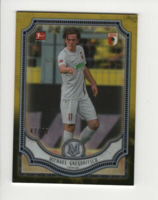 2018-19 Topps Museum Bundesliga Parallel Gold Michael Gregoritsch x/50 Augsburg