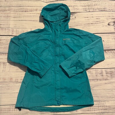 Marmot Minimalist Jacket Teal Blue Nylon Rain Hiking Camping