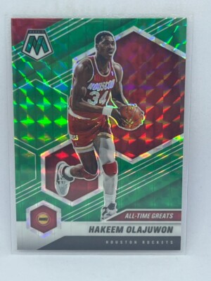 Hakeem Olajuwon Green Mosaic 2020-21 Panini Mosaic Basketball # 284