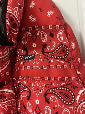 トレーナー・パーカー Paisley bandana Swarovski zip-up Parka Red REASON Bandana Hoodie CV-T108RED - Shiekh