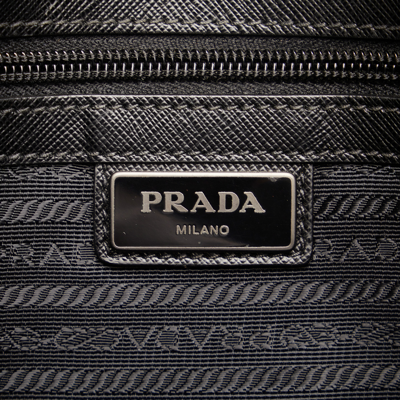 Authenticated Prada Tessuto Camo Messenger Bag Gray Nylon Fabric