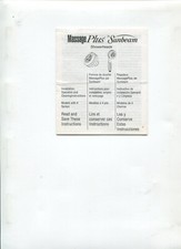 Sunbeam Massage Plus Showerhead user manual