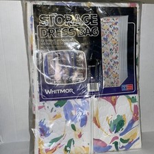 Vintage Whitmor FLORENTINE Floral Storage Dress Wardrobe Bag 54x20x14 USA New