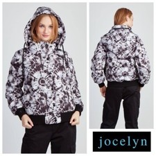 New! Nwt Jocelyn Floral Print Tie Dye Hooded Down Feather Puffer Jacket $400