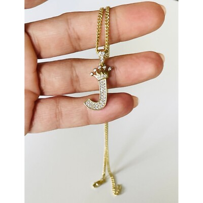 10k gold Necklace pendant initial J kid or women 14