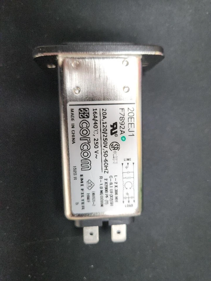 NEW CORCOM 20EEJ1 F7892A Power Receptacle EMI Filter 20A 120/250V - Image 2 of 4