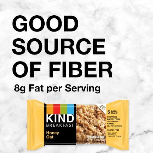 KIND Frühstück Gesund Snack Bar Honig Hafer Glutenfrei Frühstücksriegel 100% Weiß... - Bild 6 von 6