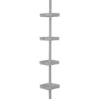 4 Tier Tension Corner Shower Organizer Caddy in Grey