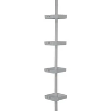 4 Tier Tension Corner Shower Organizer Caddy in Grey