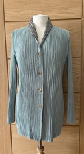 Issey Miyake Light Blue Pleated Blazer Jacket, M
