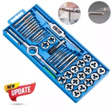 40PCS Tap and Die Set Metric Size Standard M3 to M12 Threading Tool Threads Bits