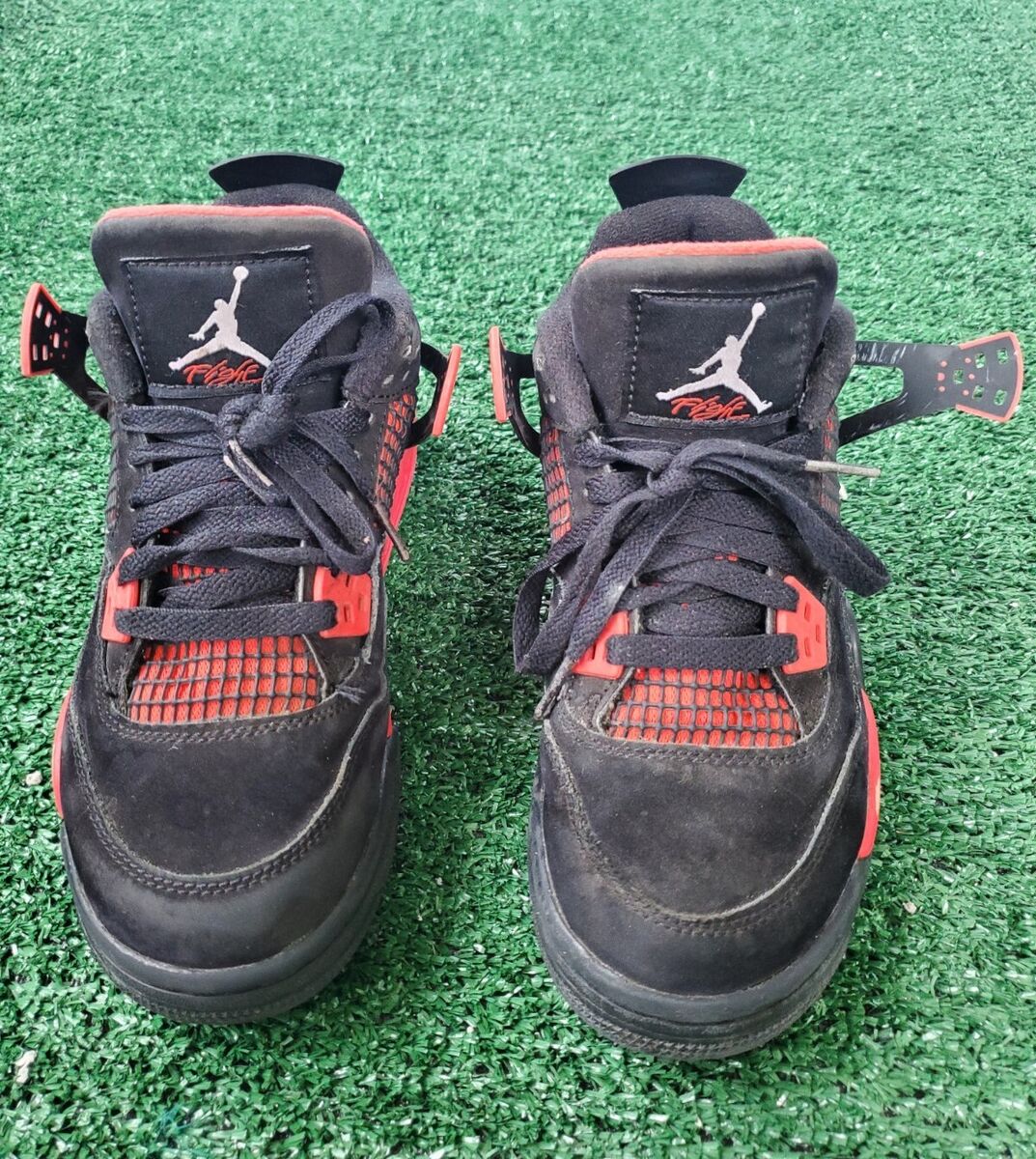 Nike Air Jordan 4 Retro Red Thunder GS 408452-016 Size 4y | eBay Nike Air Jordan 4 Retro Red Thunder GS 408452-016 Size 4y | eBay