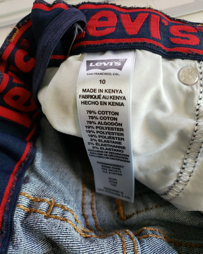 Boys Levis 511 Blue Jean Denim Shorts Size 10 Dark/Medium Wash - Picture 4 of 7