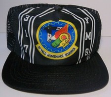 New Vintage 1980s 317 FMS US AIR FORCE USAF SNAPBACK TRUCKER HAT CAP MADE IN USA