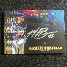 2020 Topps Inception Silver Signings Michael Brosseau Auto RC /90 Rays