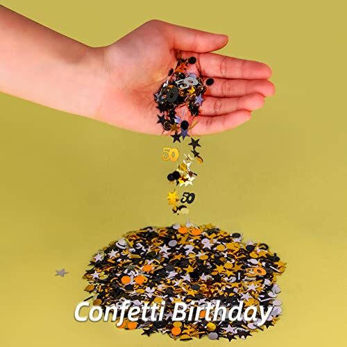 Giftota 50th Anniversary Confetti with Various Foils Number 50 Table Confetti... - Picture 4 of 6