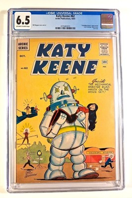 Katy Keene #62 CGC 6.5 OW/W Archie 1961 Forbidden Planet Robot Cover, Last Issue
