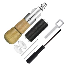 Repair Tool Kit Leather Sewing Awl Thread Kit Manual Machine Stitcher Shoemaker