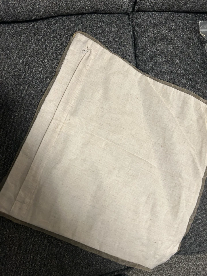 Funda de Almohada de Lentejuelas 16" Cuadrado Oro Plata Cuentas en Algodón Tostado Neutro Glamour Vacaciones Foto 4 de 4