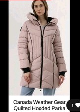  260 Canada Weather Gear Hooded Puffer Parka - Gray - S/P - NWT
