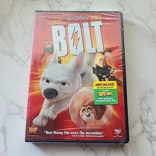 Bolt Disney NEW Sealed DVD 2009 Miley Cyrus, John Travolta With Super Rhino