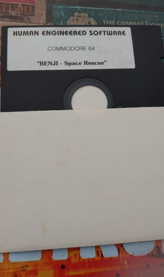 Benji Space Rescue (HES 1983) Commodore 64 (Disk) works 8-bit classic C64