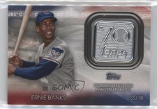 2021 Topps 70th Anniversary Manufactured Logo Ernie Banks #70LP-EB Patch HOF 0l2