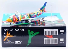 SQ Wings L2022 South African Airways 747-300 Combi ZS-SAJ Diecast 1/200 AV Model