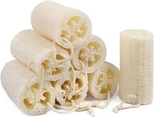 7 Pack Natural Loofah Body Scrubber Sponge, 5 Inches Organic Luffa for Exfoliati