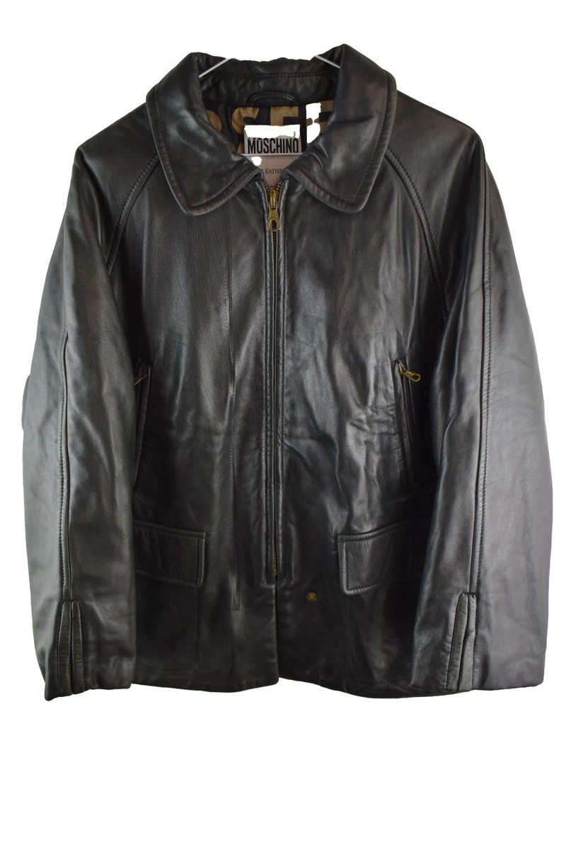 moschino leather jacket products for sale | eBay