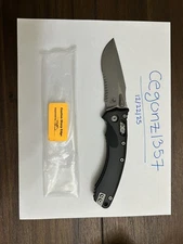 Microtech Amphibian Ram-Lok S/E Frag G-10 Black Stonewash Partial Serrated