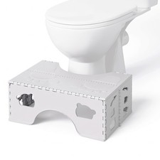Foldable Toilet Stool Squat, 7 Inch Healthy Squatting Potty for Adults with A...