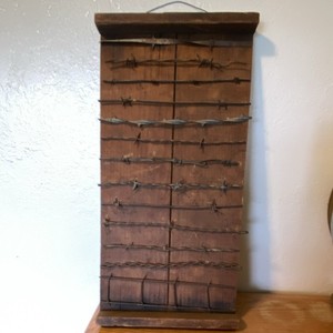 Antique Barbed Wire Display Board Western Americana with History and Patents